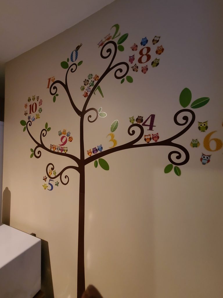 Painting of a number tree