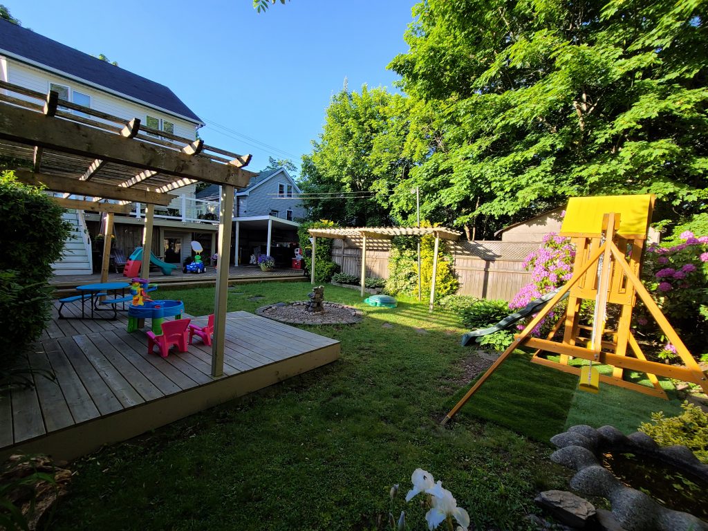 The outside play area