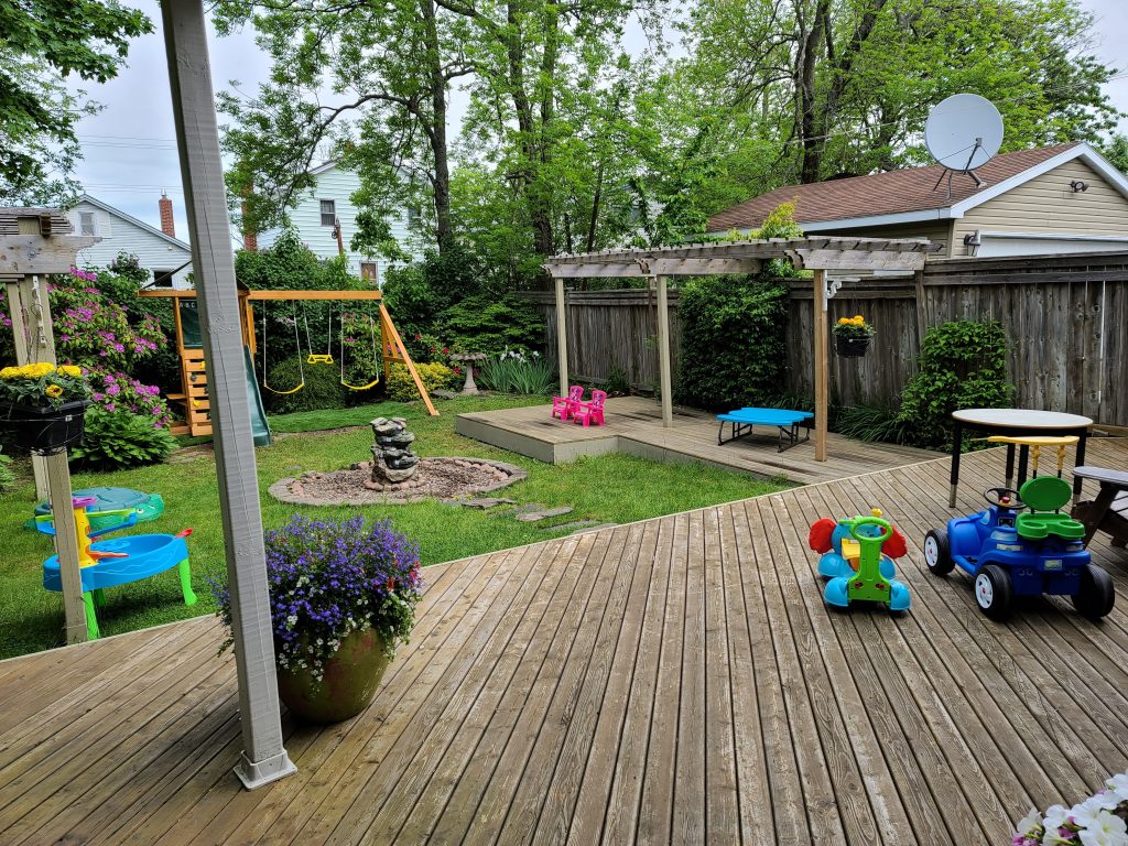 The outside play area