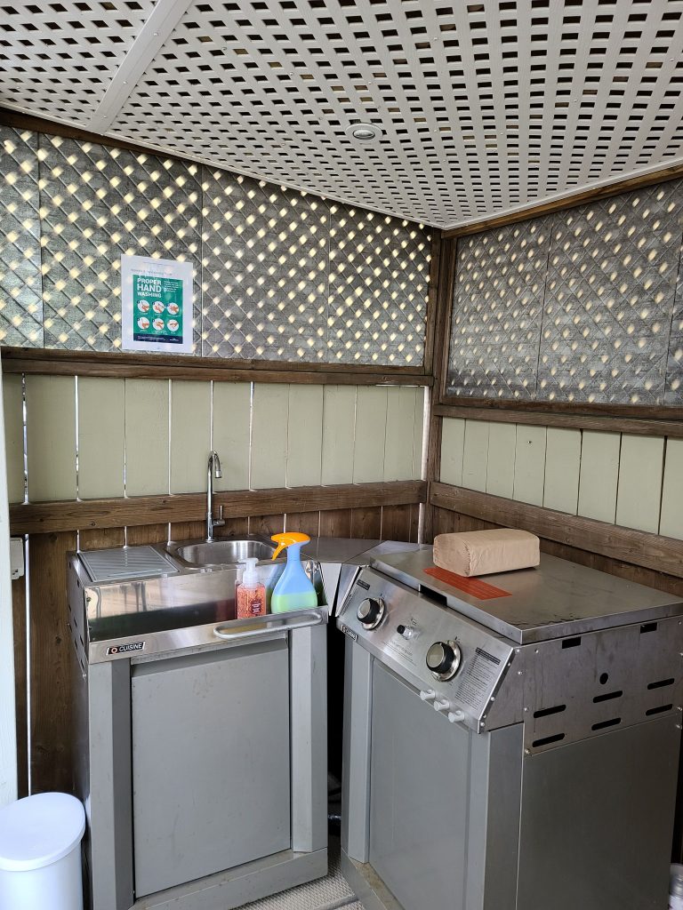 The outside kitchen