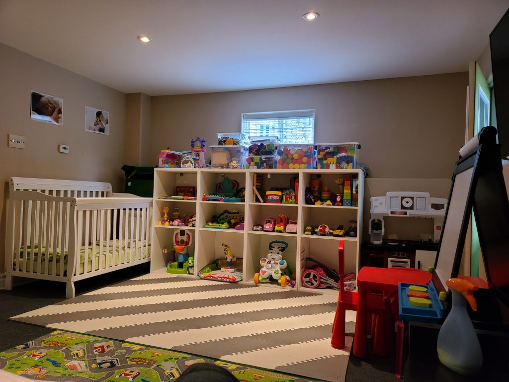 The inside play area